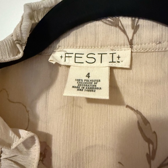 Festi Pleated Ruffle Neck Blouse - Picture 5 of 6